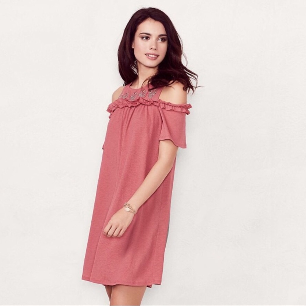 ☀️ Lauren Conrad  Embroidered Dress